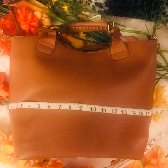 JustFab Tan Man Made Material Bag - Picture 5 of 7